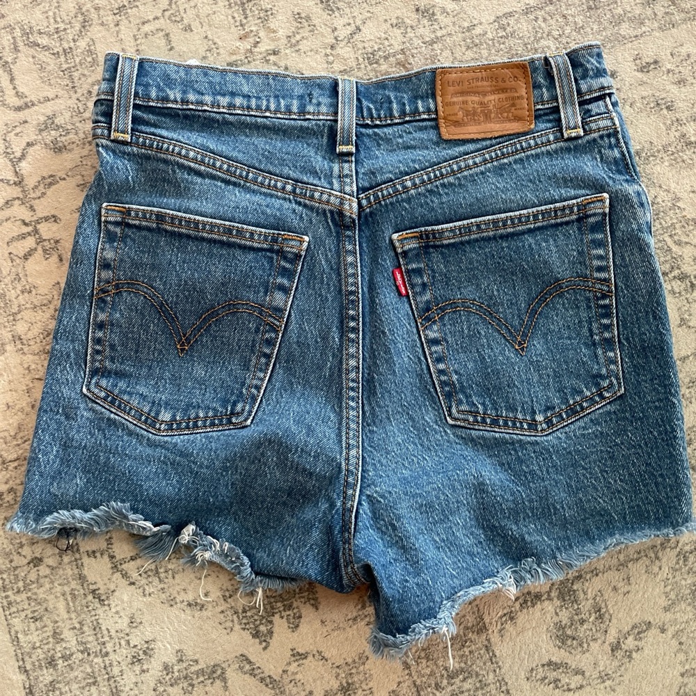 Levi's Blue Jean Shorts Distressed Cut-Off Style